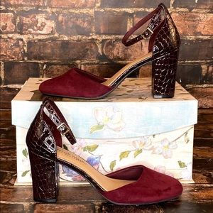 Christian Siriano for Payless Wine Snake Skin Heel